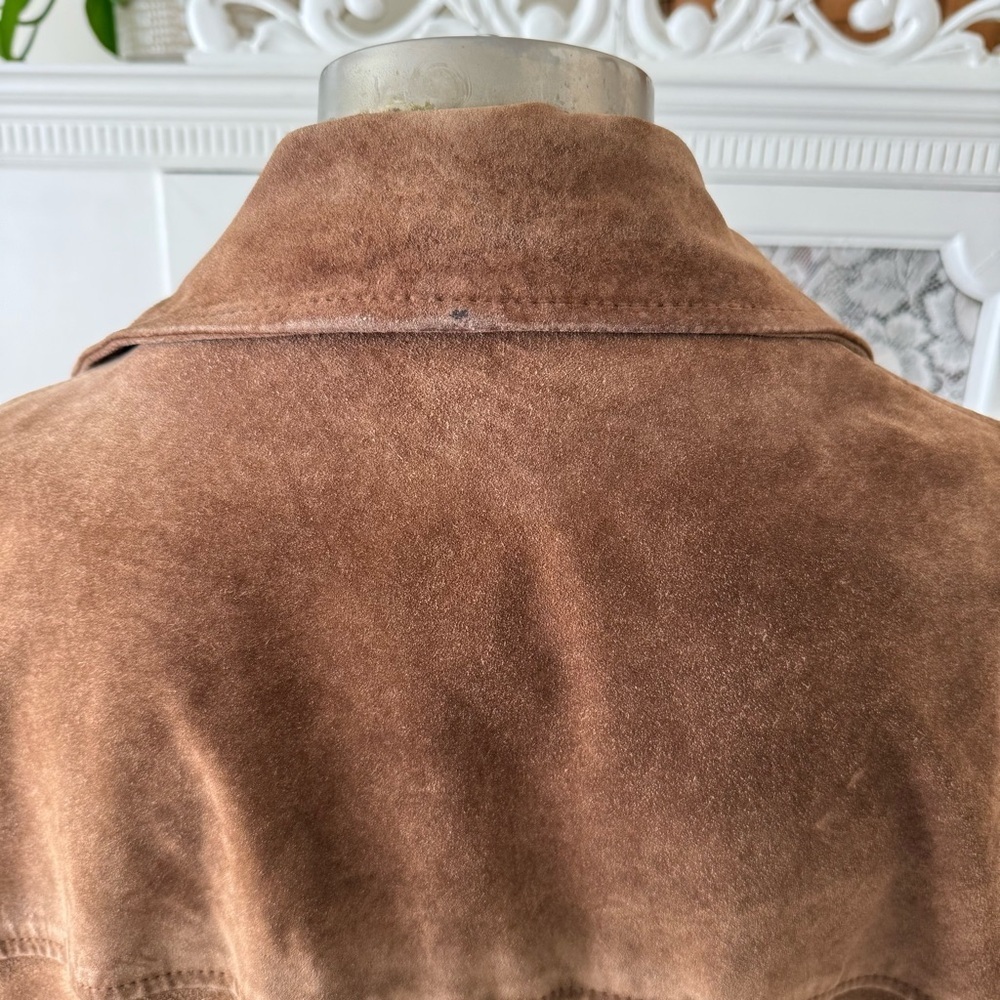 Vintage Brown Suede Shirt Jacket - Picture 8 of 15